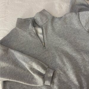 Gray Quarter-Zip Sweatshirt
